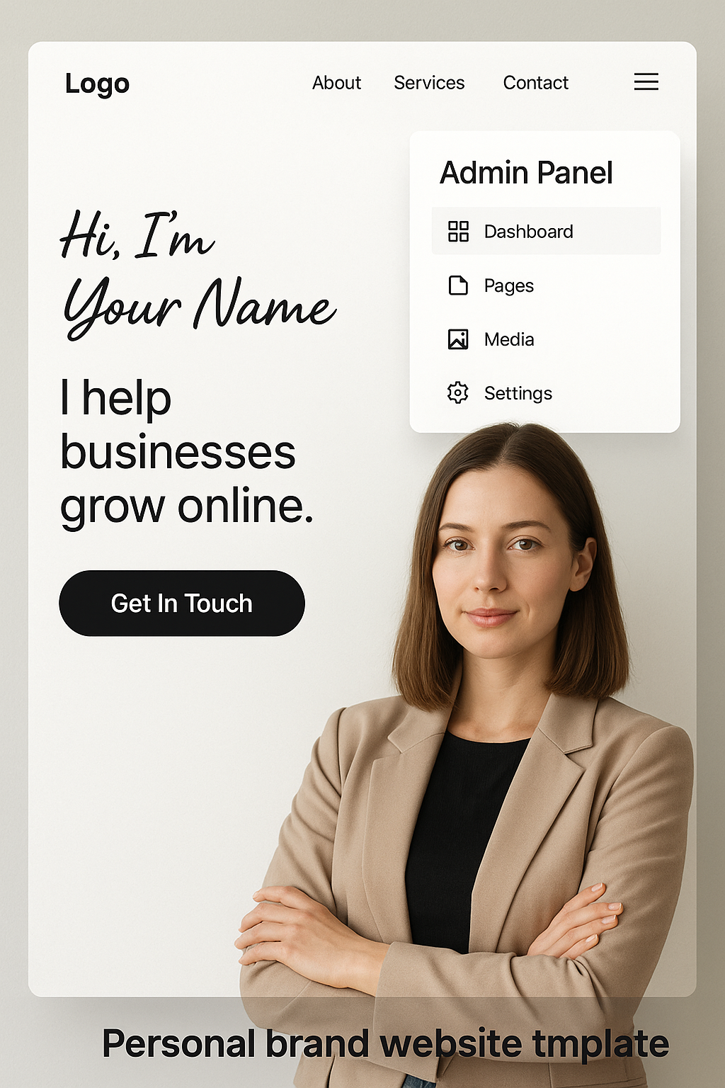 SEO-ready personal brand website template